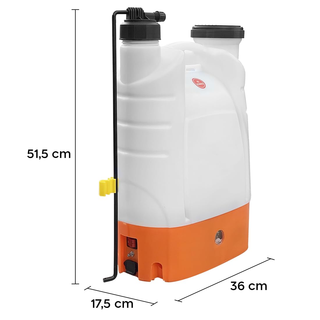 Mediawave Store - Nebulizzatore a Batteria a Spalla 16lt Pompa Diserbante con Spruzzino ST7008E1 Atomizzatore, Spruzzatore, a Zaino, per Vigneti, Orti, Piante e Disinfestazione Ambienti