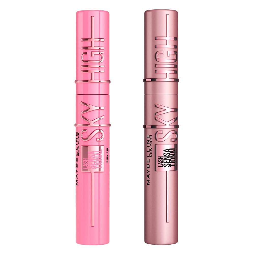 Maybelline New York Pack de máscaras de pestañas Lash Sensational Sky High en Tono Black y Tono Pink Air​