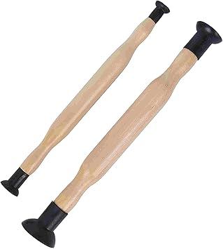 EASYUSE 2-Piece Valve Hand Lapping Grinding Tool Set, 1-1/8, 1-3/8, 5/8, 3/16 Inch,Dual-End Suction Cups Lap Stick