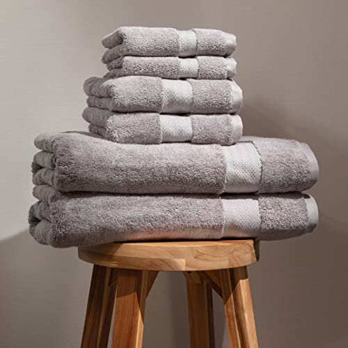 100% Organic Cotton Bath Towel Set | Bathroom Luxury Towel Set of 6 | GOTS Certified | Hotel Premium Towels | 700 GSM | 2 Bath Towel 30 x 56 | 2 Hand Towel 16 x 30 | 2 Wash Cloth 13 x 13 | Dark Gray 100% Organic Cotton Bath Towel Set | Bathroom Luxury Towel Set of 6 | GOTS Certified | Hotel Premium Towels | 700 GSM | 2 Bath Towel 30 x 56 | 2 Hand Towel 16 x 30 | 2 Wash Cloth 13 x 13 | Dark Gray