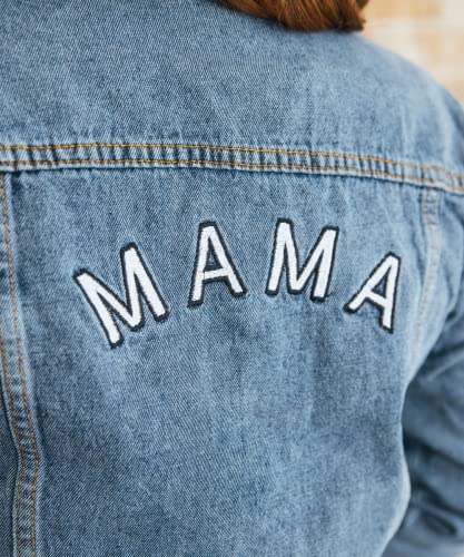 Blue Denim Mama Jacket | Cute Jean Jacket for Moms | New Mama Gift4