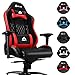 KLIM Esports - Chaise Gaming + Simili Cuir et Matériaux Premium Haute Qualité + Chaise Gamer inclinable + Ergonomique avec Coussin Lombaire et Cervical + Fauteuil Gamer Rouge Nouvelle Version 2022