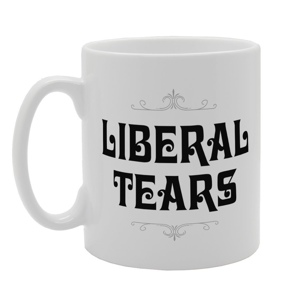 Coralgraph Inc Men's White Mg3244 Liberal Tears Novelty Gift Printed Tea Coffee Ceramic Mug