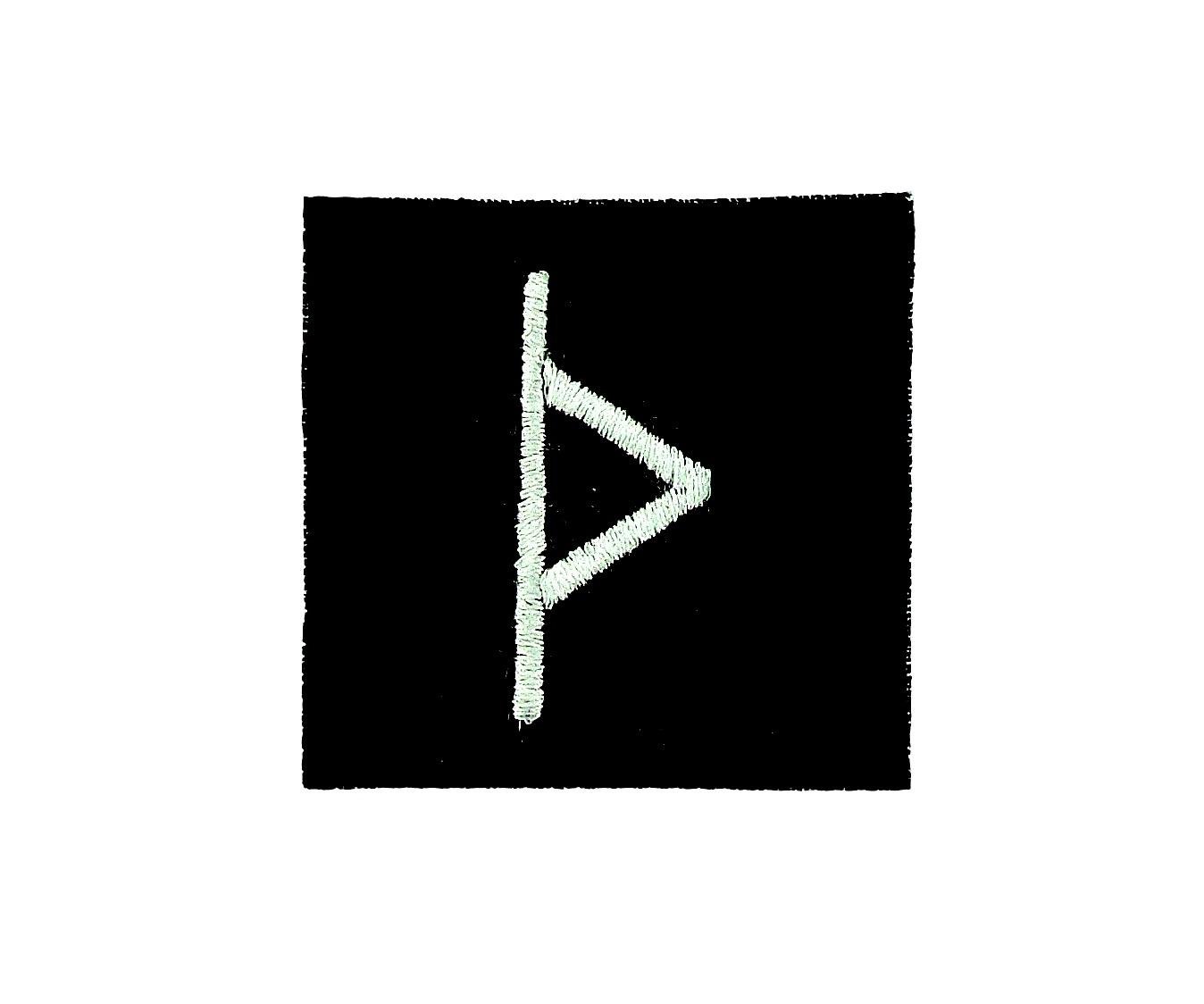 Patch toppe toppa ricamate termoadesiva alfabeto runico vichingo yew strenght