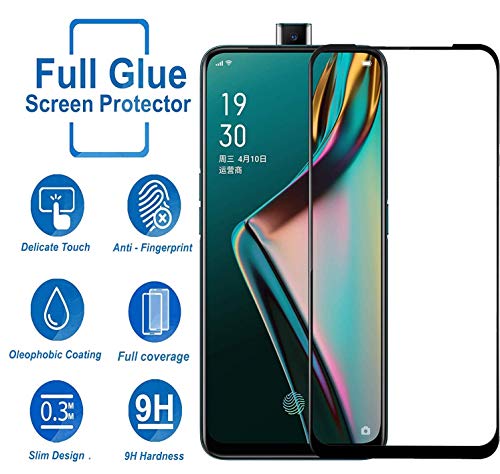 Image of Screen Protector for RealMe X (Black) Tempered Glass Edge-to-Edge 6D Screen Guard With Installation Kit