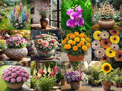 Image of 12 Varieties Low Maintenance Hybrid Flower Seeds Combo Pack- All Year Flower Seeds Supply (WINTER SEASON COMBO)