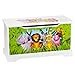 Leomark Coffre à Jouets En Bois Récipient Pour Les Jouets, Motif Animaux Jungle Banc à Rangement Children Coffre à Jouet Excellent Qualité Coloris Blanc Wooden Box Dimensions: L 59 x P 26 x H 32 cm