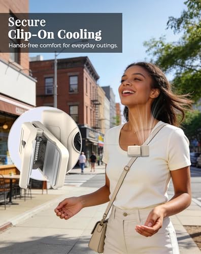 Image of Hotsales Clip-On Portable Fan for Strollers, Handheld Turbo Fan for Travel | Small But Mighty Mini Fan, Detachable 360 Rotating Clip, LED Display, Rechargeable, Summer Outings, Gifts For Women And Men