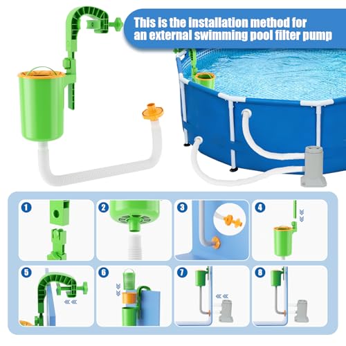 SNMUMU Pool Skimmer Baskets for Small Above Ground Pools, Above Ground Pool Skimmer Wall Mount, Pool Accessories for Trapping Leaves, Hair, Particles, and Floating Debris (Wall-Hung Style) by SNMUMU - Used condition - Image 2