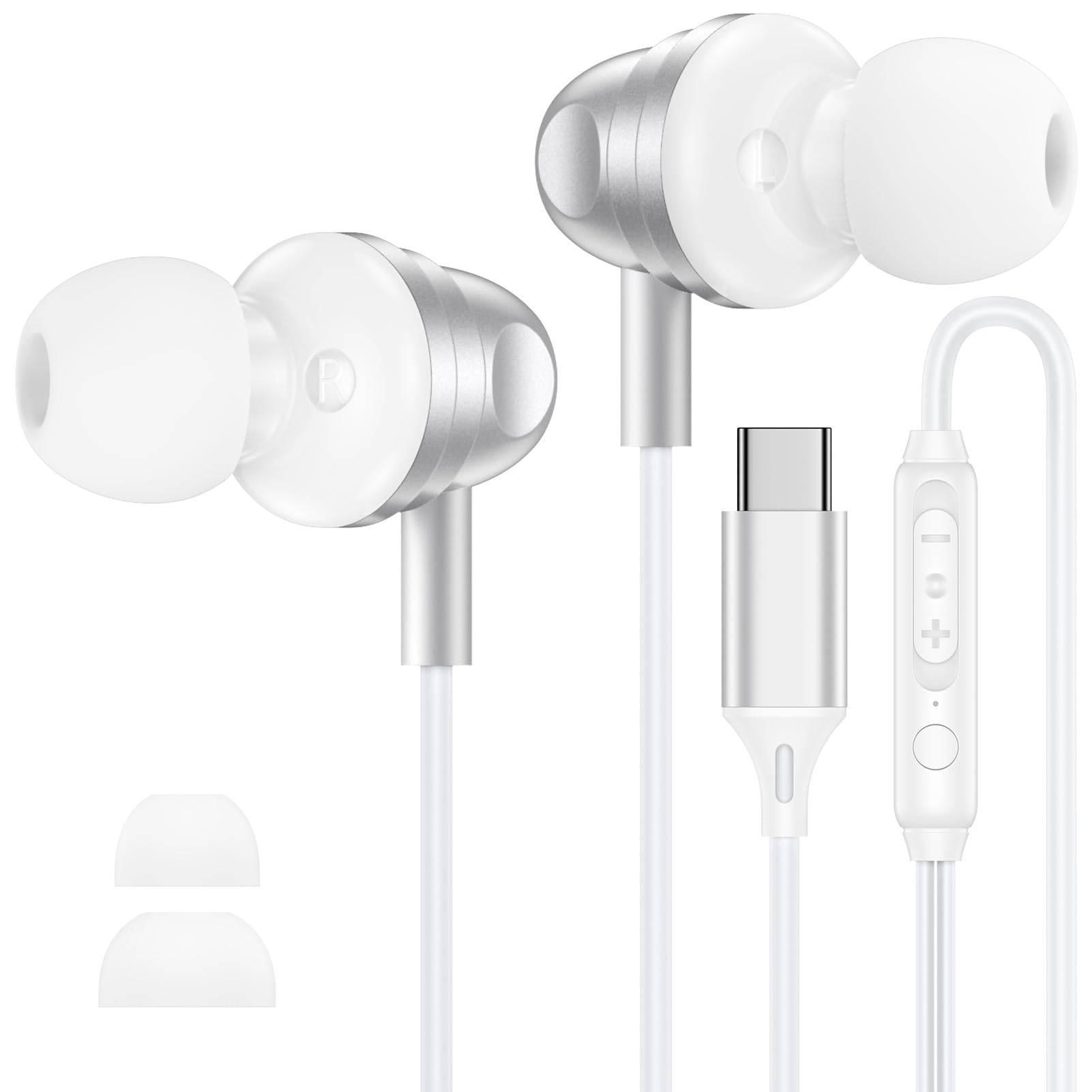 Wired Earbuds USB C In Ear Headphones for iPhone 17 Pro Max 17e 17Pro 17 Air iPhone 16