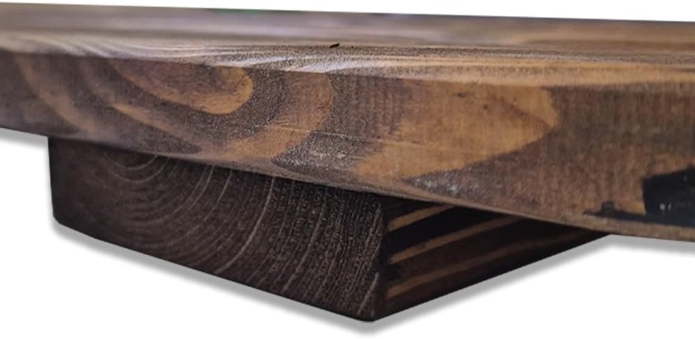 Duschmatte rutschfest 100x60 cm aus imprägniertem Kiefernholz 4 cm dick braun (100x60 cm)