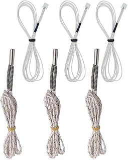 Furiga 24V 50W Upgraded Cartridge Heater Tube 3pcs and Temp Sensor NTC 100K 3pcs for Ender 3 V2 Neo,Ender 3 V2, Ender 3 pro, Ender 3 Neo Extruder 3D Printer Accessories