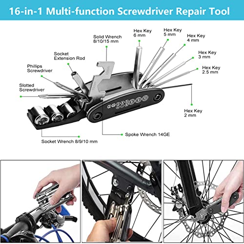 Aailucky Bike Repair Tool Kit With Mini Bicycle Pump thumb #2