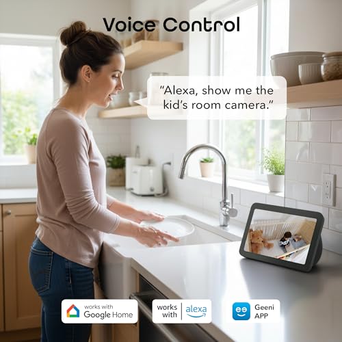 Image of Geeni Look 2K 4MP Smart Indoor Security Camera, 1440p Ultra HD, 1-Pack | Wi-Fi pet & baby monitor, 2-way audio, motion detection zones, 10m night vision, USB-C power