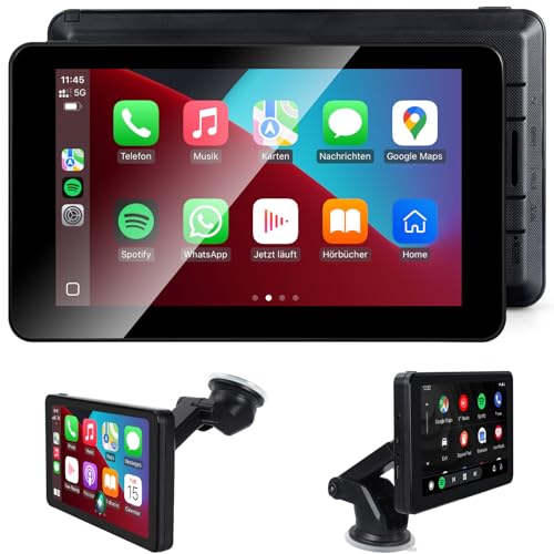Aonerex Tragbare CarPlay Display, Wireless Android...