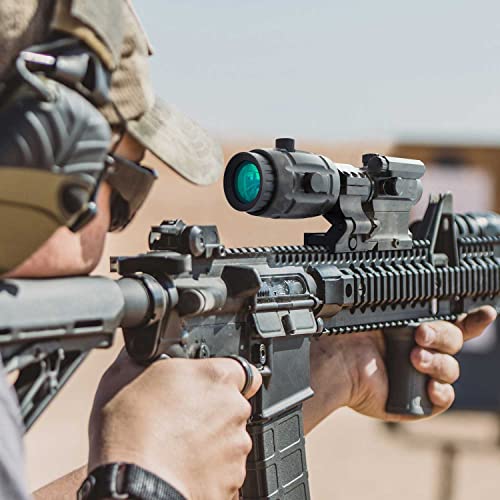 Beileshi 4X Optics Red Dot Sight Magnifier With Flip To Side Mount #TOP5