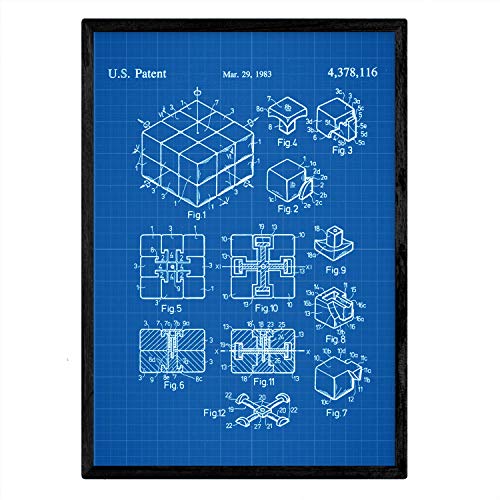 Nacnic Poster Patent Lampe für Lokomotiven. Blatt mit altem