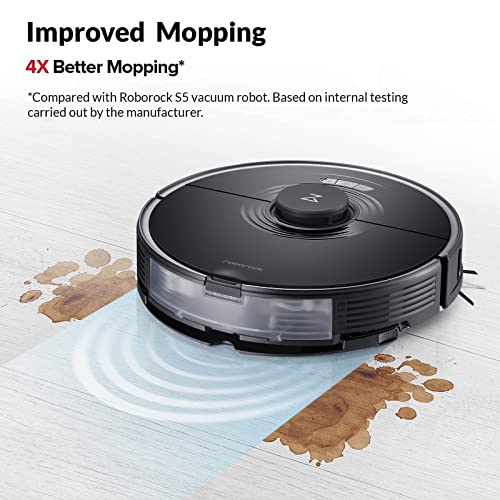 Roborock S7 Robotstofzuiger Krachtige 2500 Pa Robot Stofzuiger Verbonden via WiFi/Alexa/APP Aangepaste Reiniging met Ultrasone Detectie, Ideaal voor Huisdierenhaar (Zwart) - Image 3