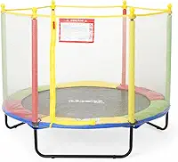 Replay Kids Cama Elástica Pula Pula Trampolim 1,52m, Rede e Lona de Salto com Proteção UV, 36 Molas Revestidas em PVC (até 50 kgs), Multicolorida