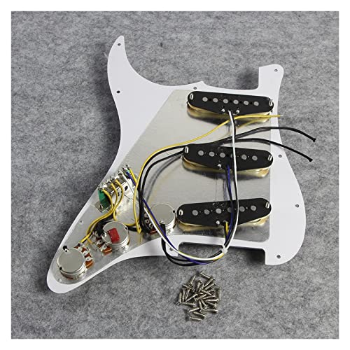 BIPROS 5 Pickguard SSS précâblé Guitare Pickguard décalés micros 50/50/52mm for Guitare FD Strat (Color : Nero) - Les Beatles, Paul McCartney, John Lennon, RIngo Starr, George Harrison BIPROS 5 Pickguard SSS précâblé Guitare Pickguard décalés micros 50/50/52mm for Guitare FD Strat (Color : Nero) – Image 8