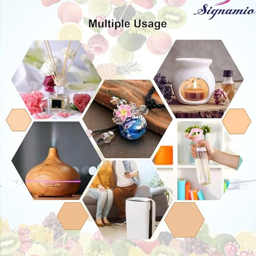 Image of Signamio 5 Pcs Essential Oil Set - Premium Reed Diffuser Fragrance Aroma Oil Collection for Home & Office - Long-Lasting Scented Blends for Relaxation & Wellness - Lemon /Lavendor /Musk /Jasmine /Vanilla