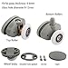 23mm Shower Door Rollers,4PCS Sliding Shower Doors Wheels, 2 Top and 2 Bottom Shower Wheels in Chrome, Shower Door Fixing Pulleys for Curved Doors Glass Doors 4-6mm Grey