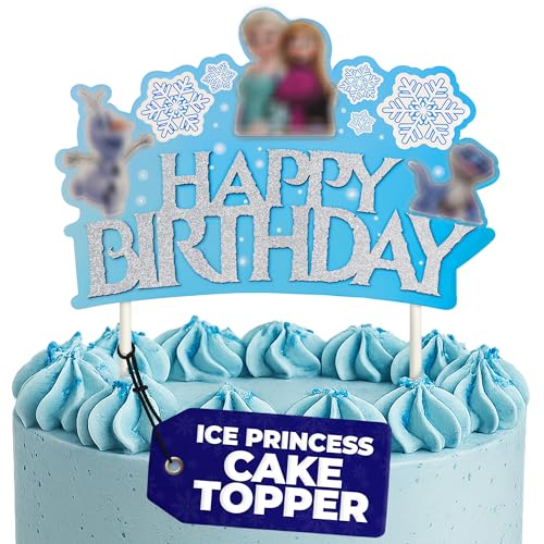 Happy Birthday Cake Topper for Girls - Easy to Install Winter Pri...