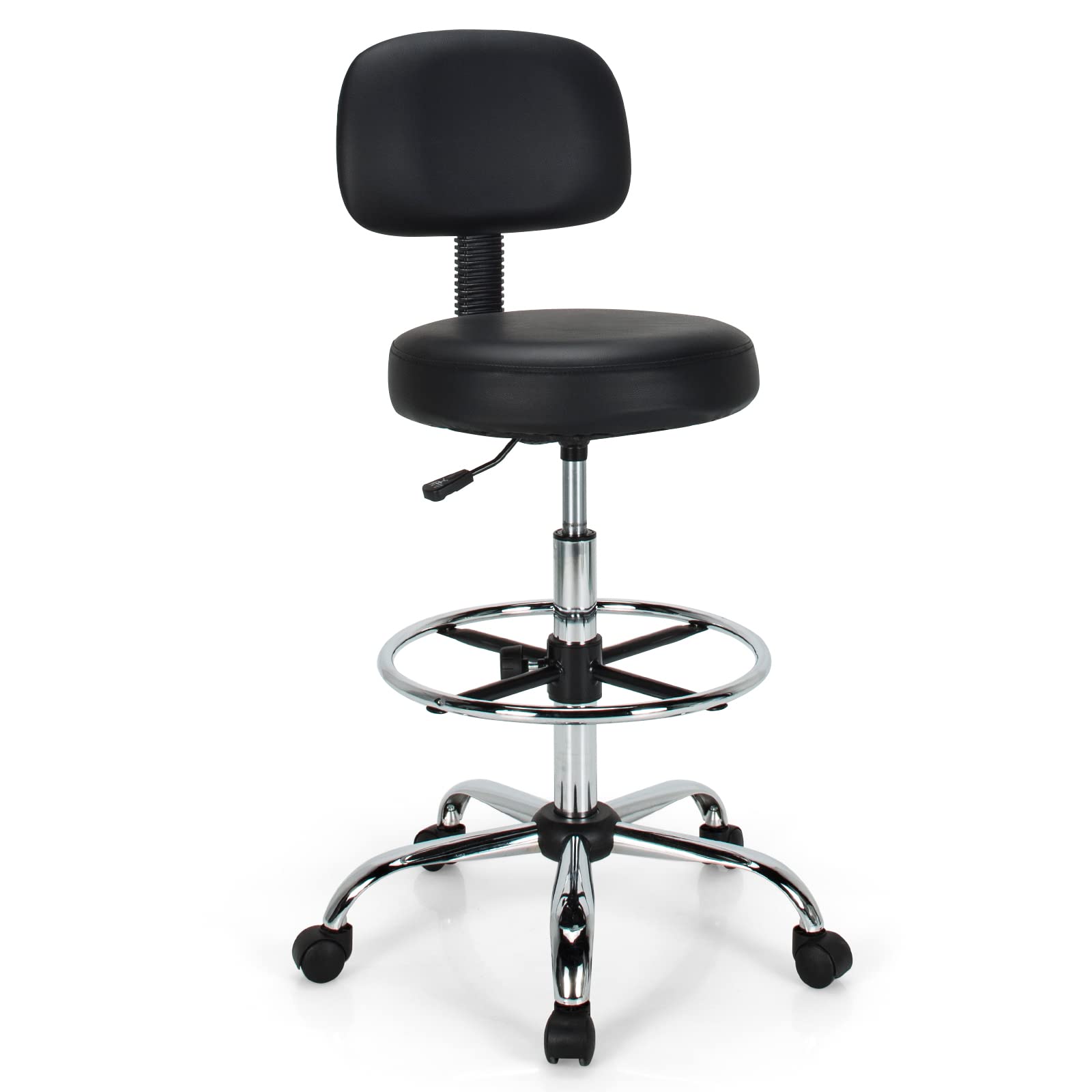 Buy Giantex PU Leather Drafting Chair, Tall Office Chair with