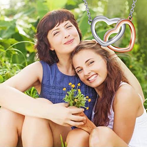 PLITI Niece Necklace From Aunt Uncle Niece Birthday Gift To My Beautiful Niece Inspirational Interlocking Heart Pendant4