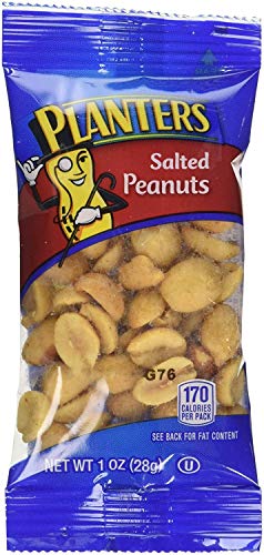 Planters Nuts on the Go Salted Peanuts, 1 oz single-serve bags, 144 Bags Total