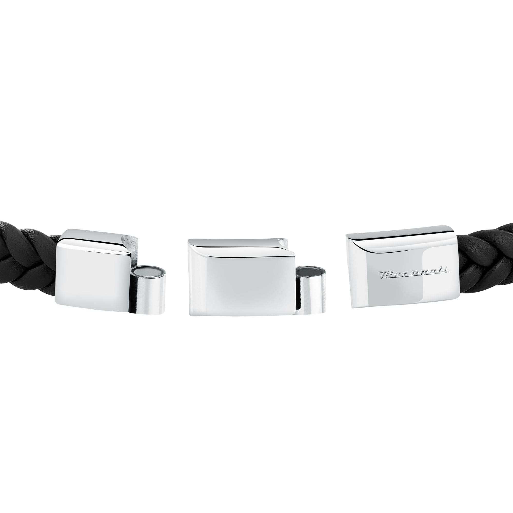 MASERATI Herrenarmband aus Stahl, Naturleder, Kollektion RECYCLED LEATHER JM424AVE25