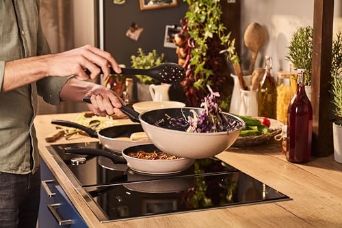 BALLARINI Ledro Wok 28 cm Aluminio Cerámica Beige miniatura 4