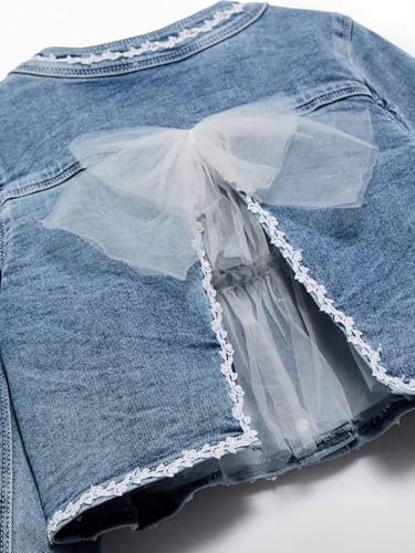 Abel & Lula Denim Jacket for Girls Bleached3