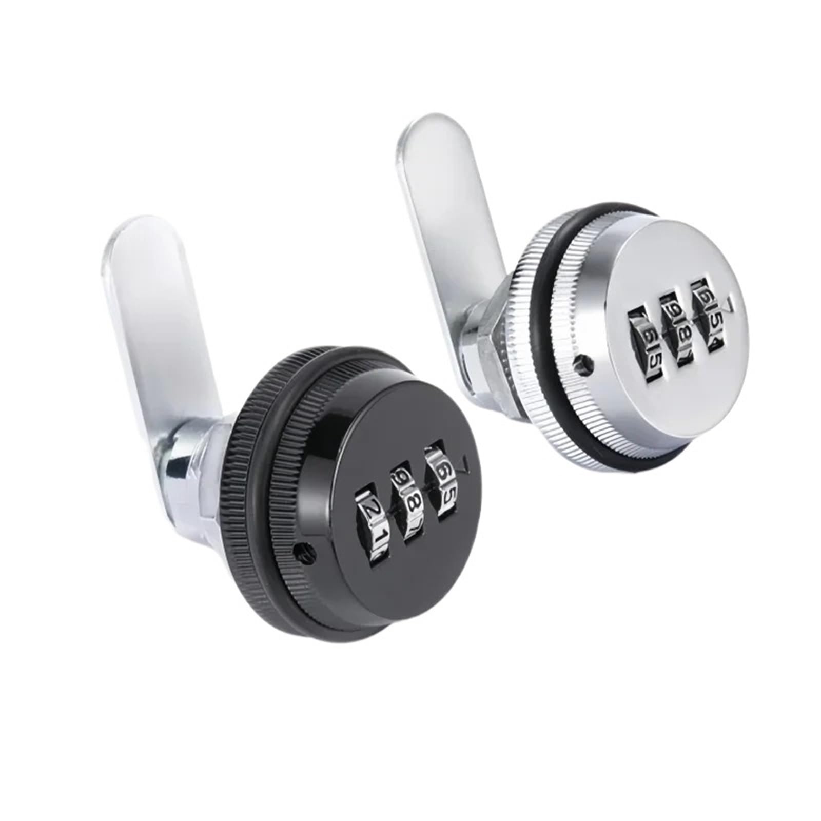 3 Digit Security Password Keyless Drawer Cam Lock Combination Coded Door Cabinet Home Hardware Zinc Alloy Mail Box for Cabinet Letterbox(Silver-20mm-Alloy)