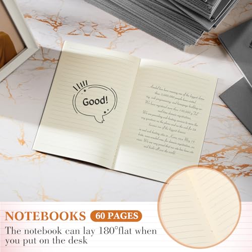 Image of Mimorou 100 Pcs A5 Journals Notebooks Bulk,Grey,Lined