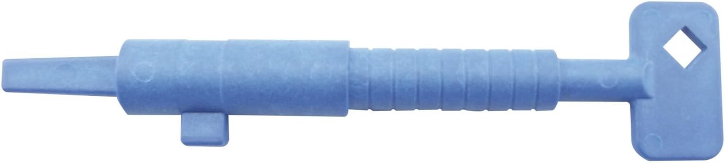 Universal Building Key, high-Quality Plastic Blue, with Figures, Square 7-10 mm, Inner Square 7 mm,