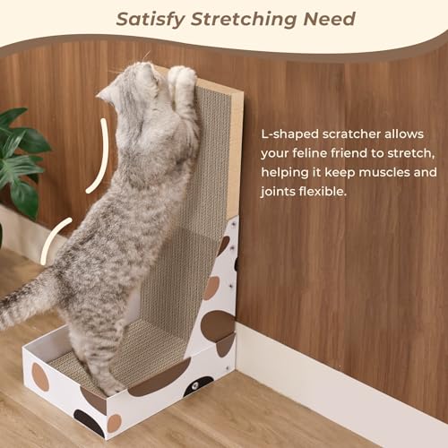 image for ComSaf Cat Scratching Board, Vertical Cat Scratcher for Indoor Cats, L
