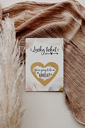 Image of Joli Coon Pregnancy announcement scratch cards - You are going to be an uncle - Uncle pregnancy scratch off announcement with envelope