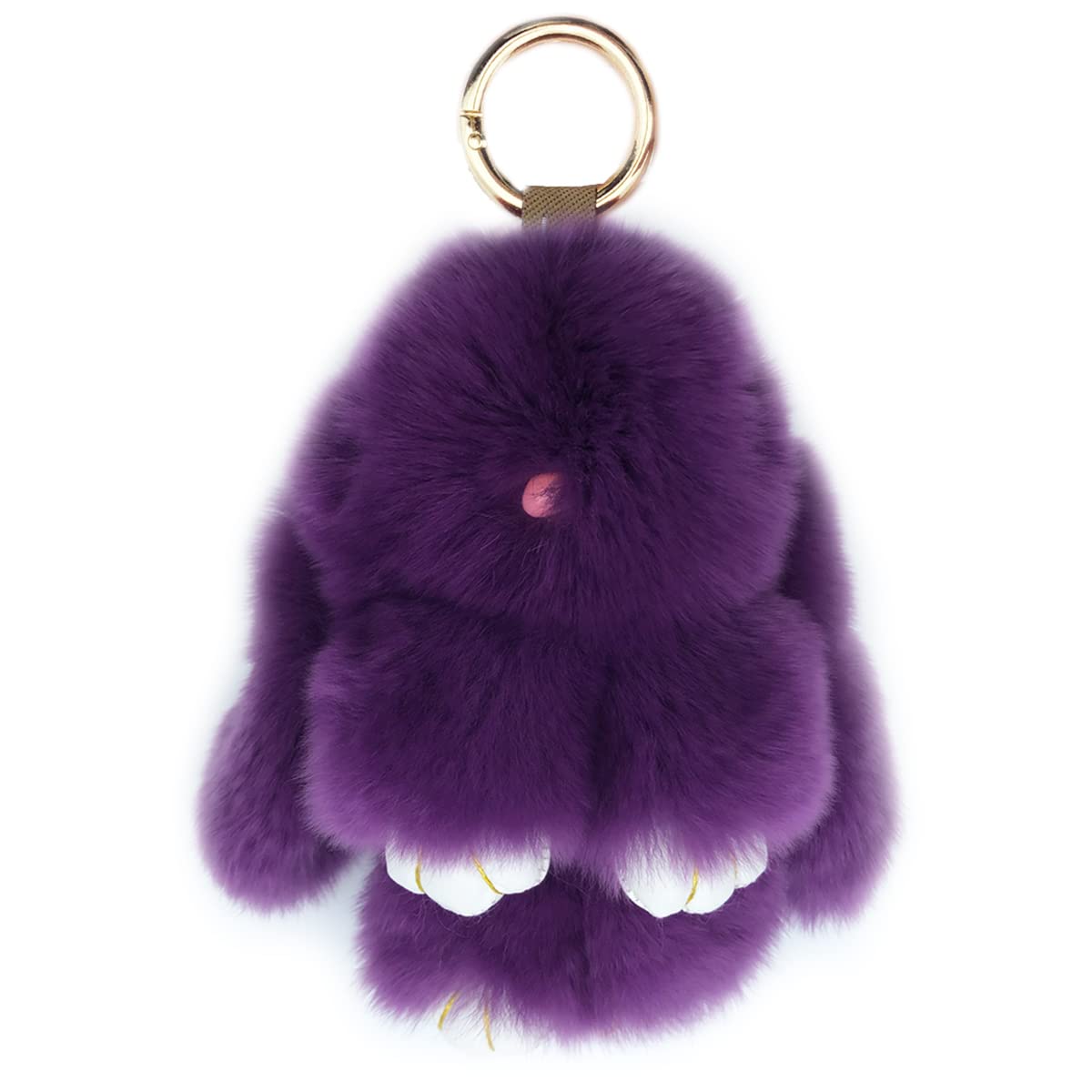 Unpafcxddyig Bunny Keychain Cute Rex Rabbit Fur Keychain Car Handbag Keyring