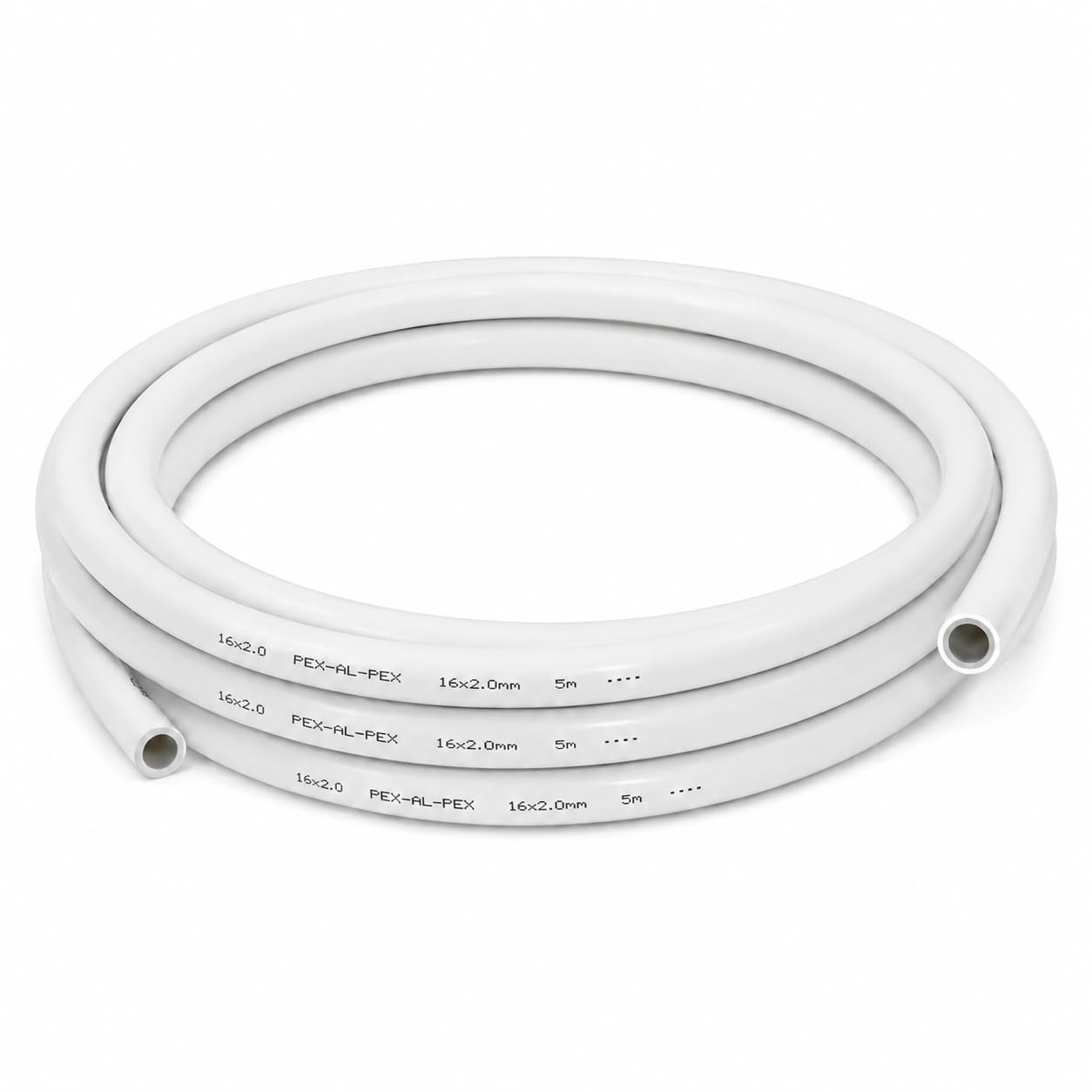 Tubo Multicapa por Metros para Fontanería, Agua Potable y Calefacción | Disponible en 1 m y 5 m | Tubería Multicapa Flexible 16 mm, 20 mm, 25 mm y 32 mm (16mm, 500, Centímetros)