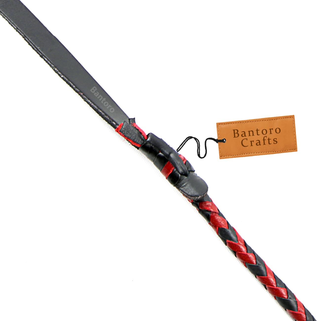 Nero e Rosso Pelle di Canguro Whip Equestre Frusta di Toro Pelle Robusto la Frusta Belly & Leather Bolster 16 Trecce Fili Pelle Intrecciata Bullwhip Fruste e frustini