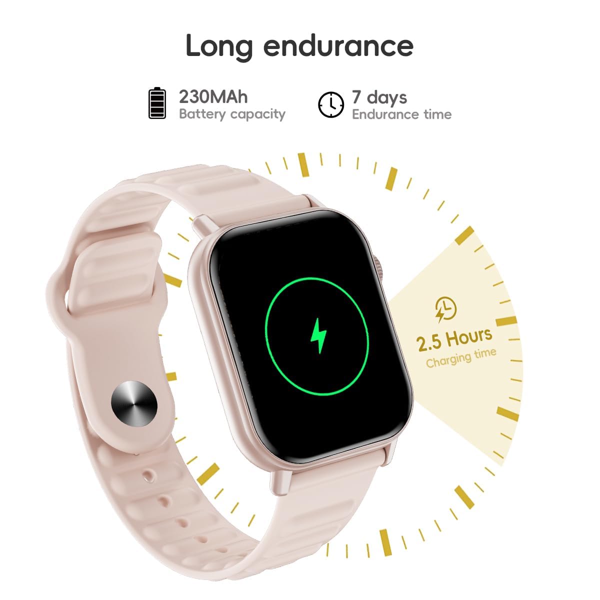 Reloj inteligente deportivo podómetro rastreador de fitness Bluetooth llamada frecuencia cardíaca/oxígeno en sangre/monitor de sueño, 100 modos deportivos impermeable para iOS Android reloj