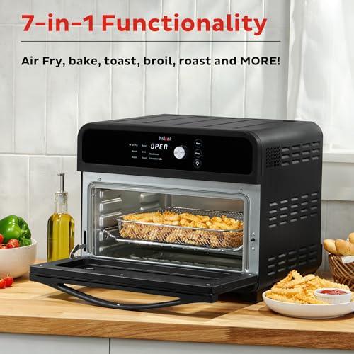 Instant Pot Omni 19QT/18L Toaster Oven Air Fryer, 7-in-1 Functions, Fits 12" Pizza, Crisps, Broils, Bakes, Roasts, Toasts, Warms, Convection, 100+ In-App Recipes, from the Makers of Instant Pot, Black