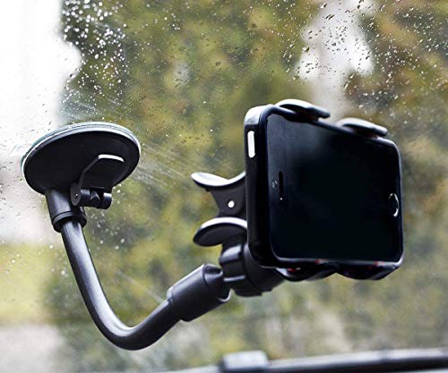 Soporte para teléfono sólido (2020), Parabrisas con Base Adicional para el Tablero y Base Larga y Flexible para iPhone 11 Pro MAX X XS Samsung S10 Plus oneplus 7t Pro - Colores Surtidos Cover