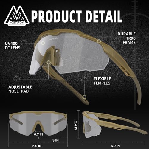 Image of Shooting Glasses Anti Fog with High Definition Lenses, ANSI Z87+ Certified Tactical Safety Glasses for Men Women