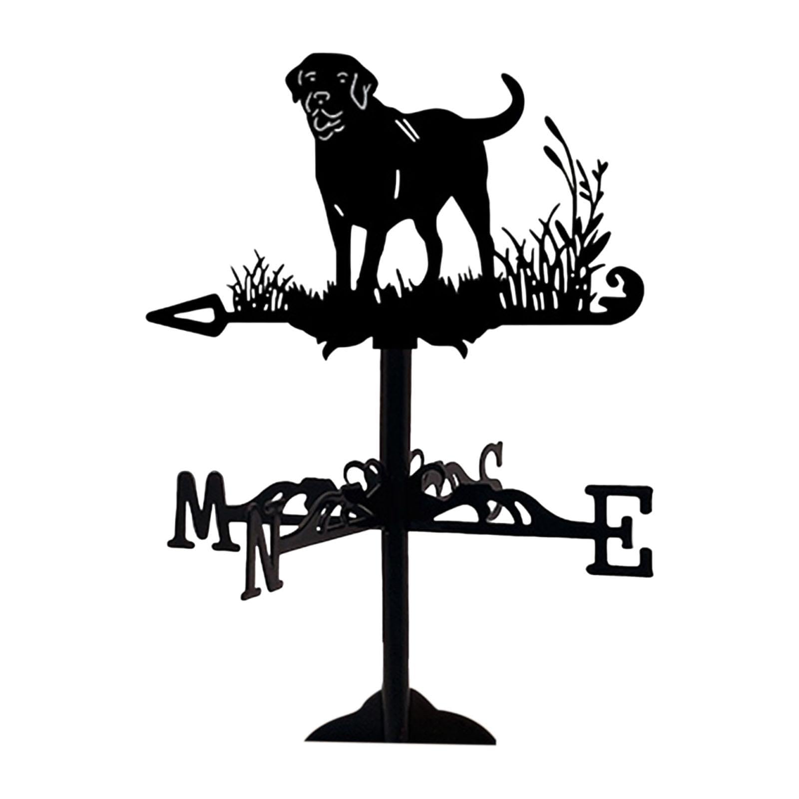 Generic Weathervane Wind Direction Indicator Outdoor Wind Measuring Wind Vane Weather Vane for Farmhouse Garden Decor Fence Lawn Yard, Dog