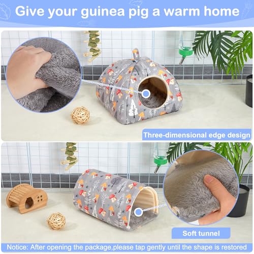 Esconderijo de porquinho da índia, cama e túnel macios de porquinho-da-índia, pacote com 2, túnel la