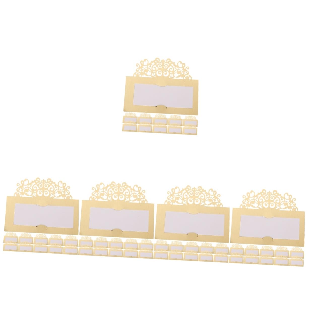 Happyyami 100stücke Elegante Blanko Tischkarten Für Hochzeiten Und Feiern Goldene -cut Platzkarten Zur Tischdekoration Und Namensbeschriftung Für Romantische Anlässe