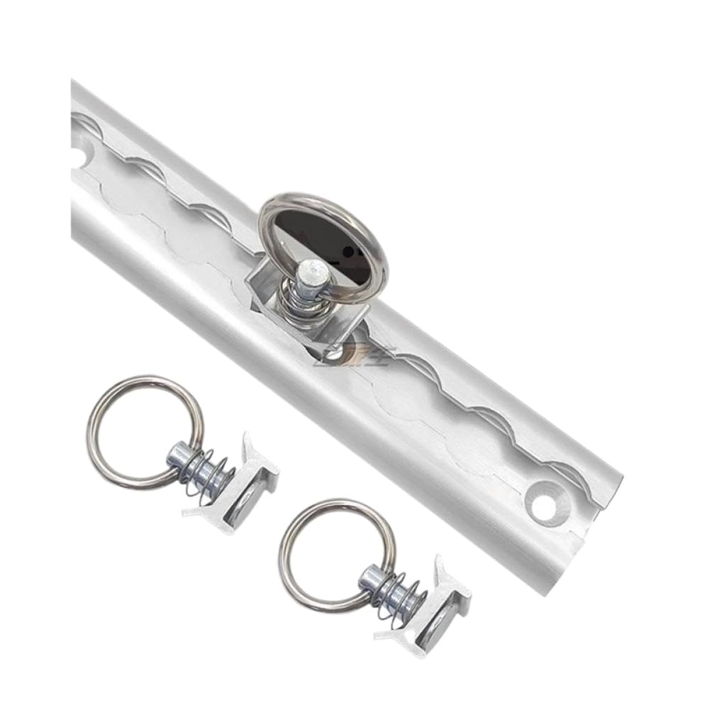 Kit de Riel de Carril en L con Accesorios de Perno Único 19.7 Pulgadas Compatible con RV Remolque Cerrado Furgoneta 1 Juego