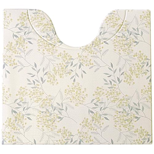 オカトー スキマにピタっ！ 拭ける PVC トイレマット 汚れてもサッと拭くだけ 抗菌 防臭 撥水 幅60×奥行55cm ミモザのサムネイル